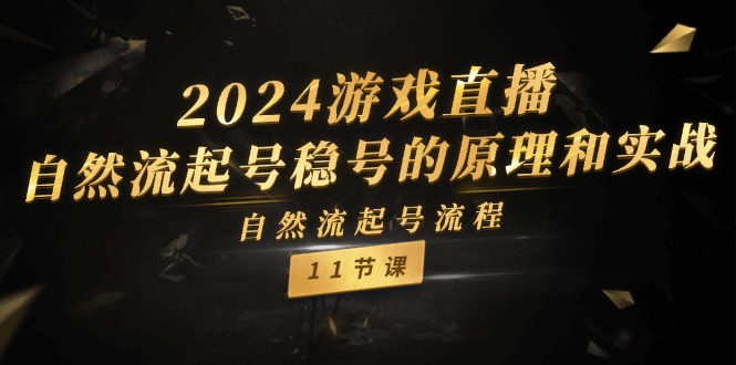 （11653期）2024游戏直播-自然流起号稳号的原理和实战，自然流起号流程（11节）-墨韵博客