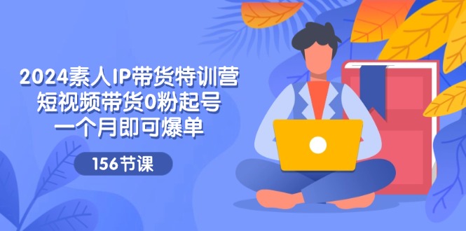 （11670期）2024素人IP带货特训营，短视频带货0粉起号，一个月即可爆单（156节）-墨韵博客
