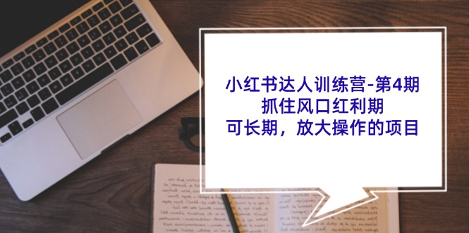 （11837期）小红书达人训练营-第4期：抓住风口红利期，可长期，放大操作的项目-墨韵博客