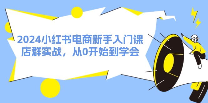 （11988期）2024小红书电商新手入门课，店群实战，从0开始到学会（31节）-墨韵博客