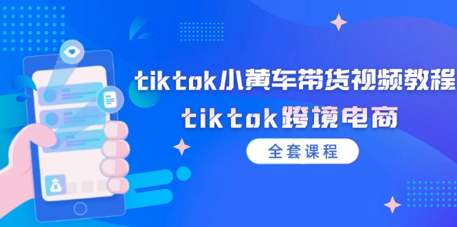 （12059期）tiktok小黄车带货视频教程，tiktok跨境电商（全套课程）-墨韵博客