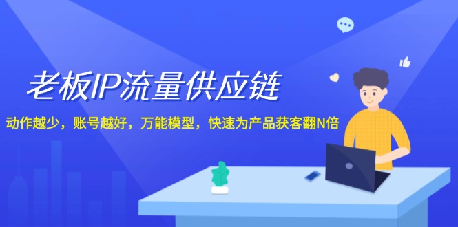 （12077期）老板 IP流量 供应链，动作越少，账号越好，万能模型，快速为产品获客翻N倍-墨韵博客