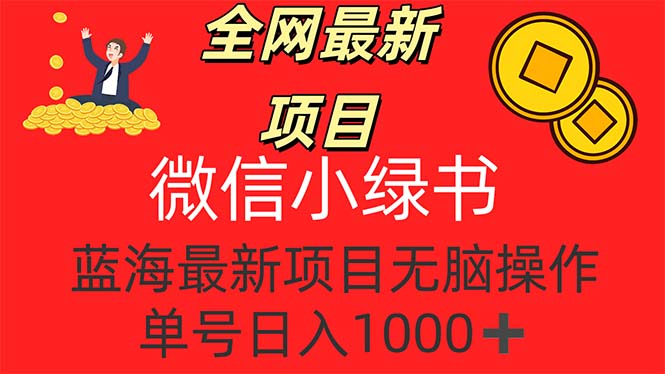 （12163期）全网最新项目，微信小绿书，做第一批吃肉的人，一天十几分钟，无脑单号…-墨韵博客