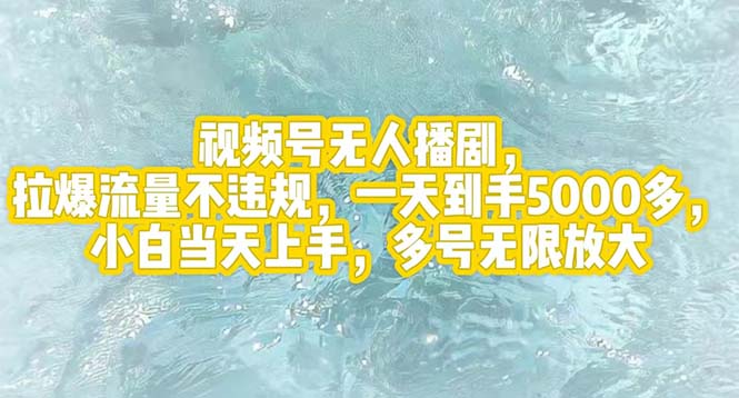 （12166期）视频号无人播剧，拉爆流量不违规，一天到手5000多，小白当天上手，多号…-墨韵博客