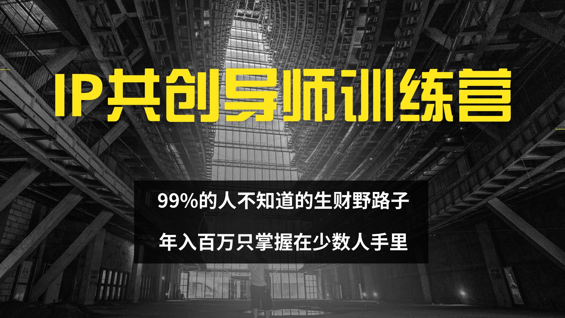 （12504期）IP共创导师训练营 99%的人不知道的生财野路子 只掌握在少数人手里-墨韵博客