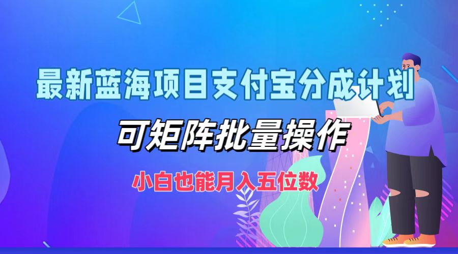 （12515期）最新蓝海项目支付宝分成计划，可矩阵批量操作，小白也能月入五位数-墨韵博客