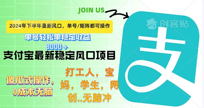 （12563期）下半年最新风口项目，支付宝最稳定玩法，0成本无脑操作，最快当天提现…-墨韵博客