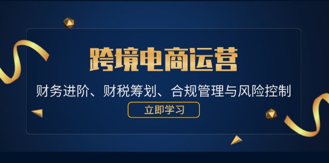 （12592期）跨境电商运营：财务进阶、财税筹划、合规管理与风险控制-墨韵博客