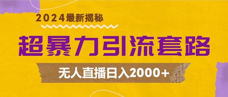（12800期）超暴力引流套路，无人直播日入2000+-墨韵博客