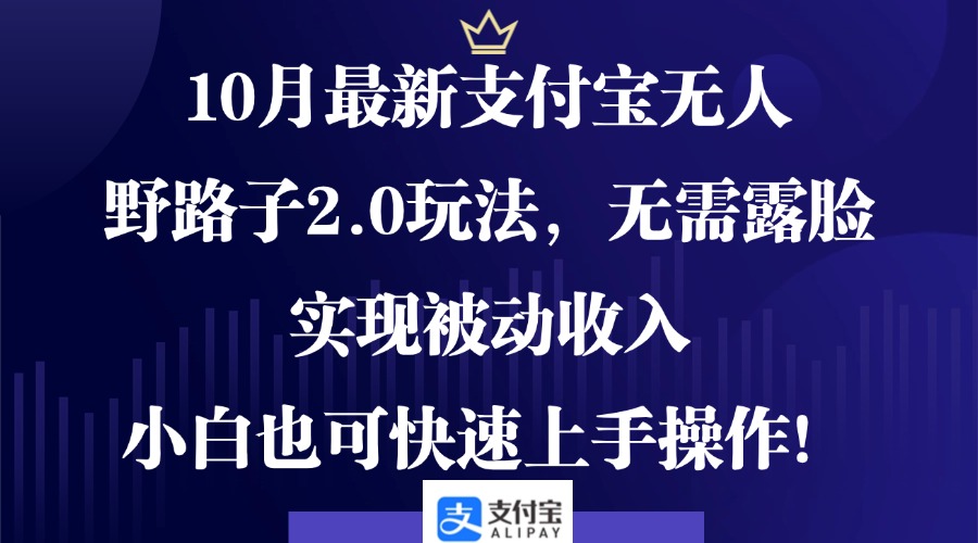 （12824期）10月最新支付宝无人野路子2.0玩法，无需露脸，实现被动收入，小白也可…-墨韵博客