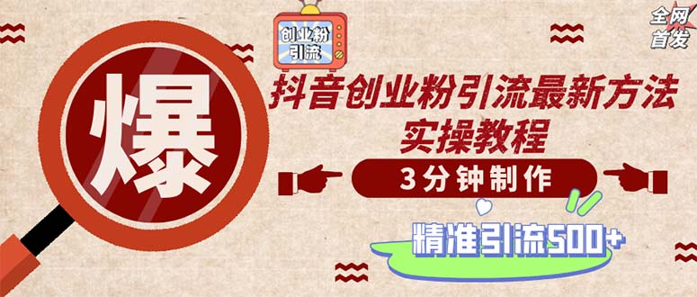 （12835期）轻松制作创业类视频。一天被动加精准创业粉500+（附素材）-墨韵博客