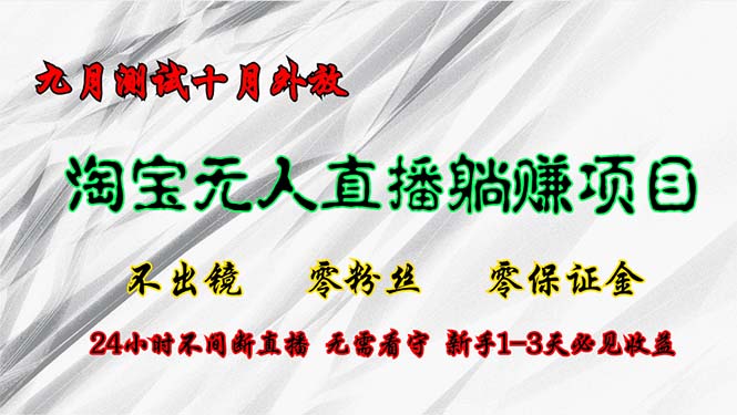 （12862期）淘宝无人直播最新玩法，九月测试十月外放，不出镜零粉丝零保证金，24小…-墨韵博客