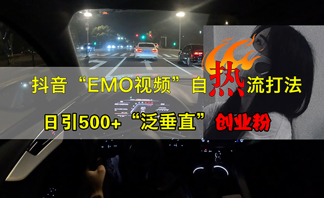 （13029期）抖音EMO视频自热打法，日引500+“泛垂直”创业粉-墨韵博客