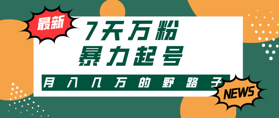 （13047期）3-7天万粉，快手暴力起号，多种变现方式，新手小白秒上手，单月变现几…-墨韵博客