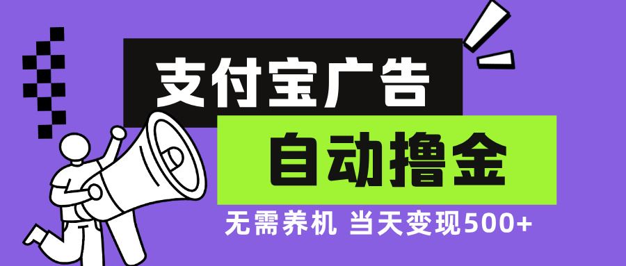 （13101期）支付宝广告全自动撸金，无需养机，当天落地500+-墨韵博客