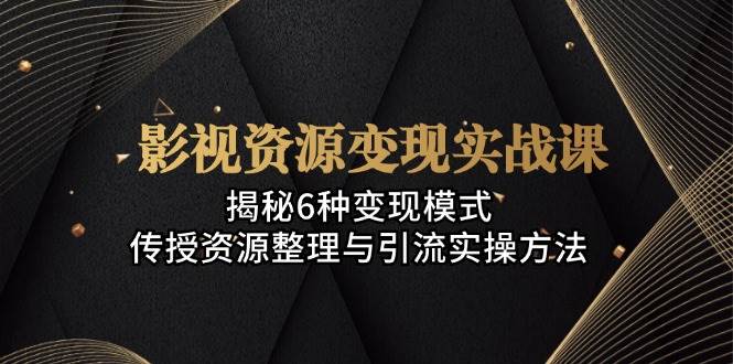 （13140期）影视资源变现实战课：揭秘6种变现模式，传授资源整理与引流实操方法-墨韵博客