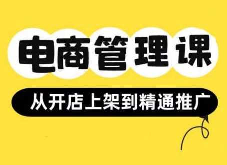 小红书&闲鱼开店从开店上架到精通推广，电商管理课-墨韵博客