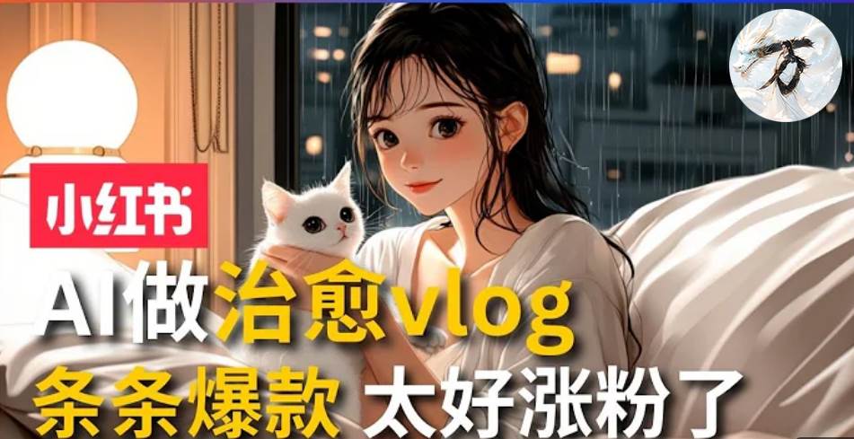 （13172期）AI治愈系vlog动画视频，小红书1个月轻松涨粉破万，商单报价1500+日入2000+-墨韵博客