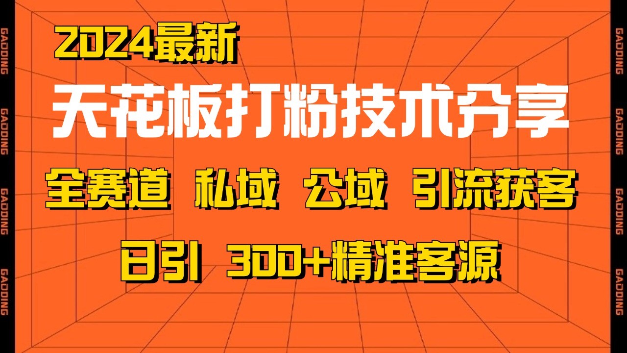 天花板打粉技术分享，野路子玩法 曝光玩法免费矩阵自热技术日引2000+精准客户-墨韵博客