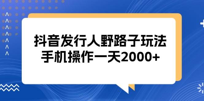 （13220期）抖音发行人野路子玩法，手机操作一天2000+-墨韵博客