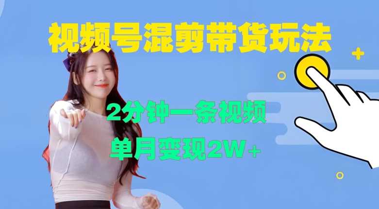视频号混剪玩法，2分钟一条视频，单月变现2W+【揭秘】-墨韵博客