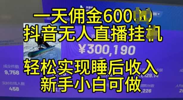2024年11月抖音无人直播带货挂JI，小白的梦想之路，全天24小时收益不间断实现真正管道收益【揭秘】-墨韵博客