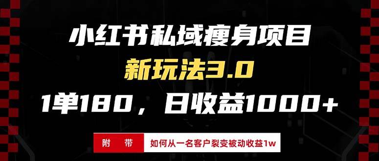 （13348期）小红书瘦身项目3.0模式，新手小白日赚收益1000+（附从一名客户裂变收益…-墨韵博客