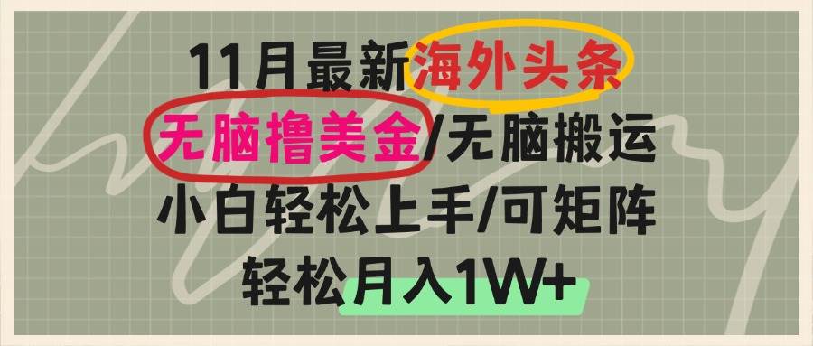 （13390期）海外头条，无脑搬运撸美金，小白轻松上手，可矩阵操作，轻松月入1W+-墨韵博客