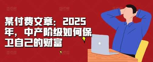 某付费文章：2025年，中产阶级如何保卫自己的财富-墨韵博客