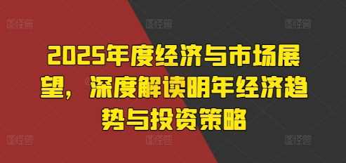 2025年度经济与市场展望，深度解读明年经济趋势与投资策略-墨韵博客
