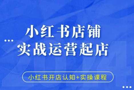 小红书店铺实战运营起店，小红书开店认知+实操课程-墨韵博客