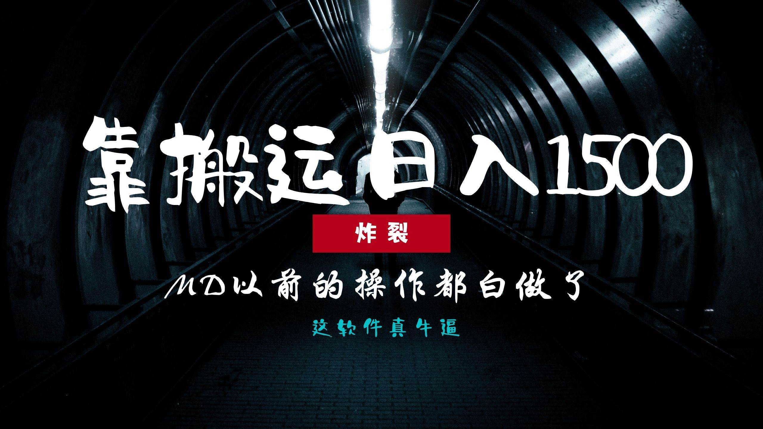 （13568期）炸裂！0基础搬运也能批量日赚1500+，以前的操作都白做了！-墨韵博客