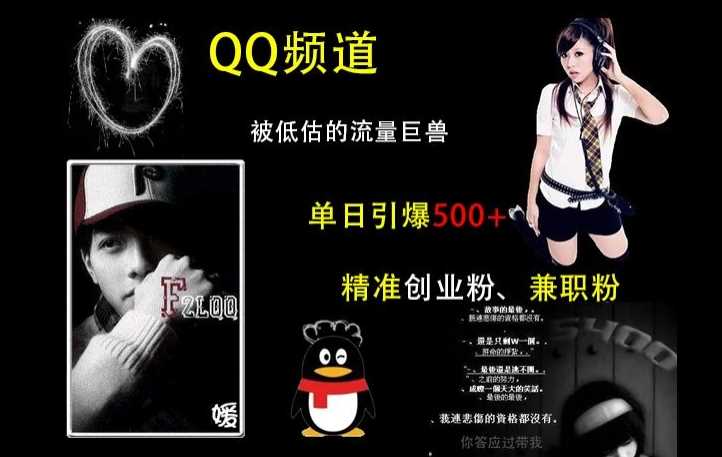 QQ频道：被低估的流量巨兽，单日引爆500+精准创业粉、兼职粉的引流秘籍-墨韵博客