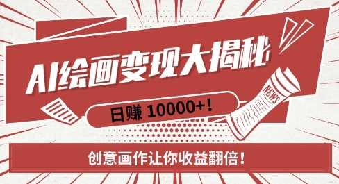 AI梦境绘画致富秘籍，复制粘贴，新手也能快速掌握，创意画作让你收益翻倍-墨韵博客