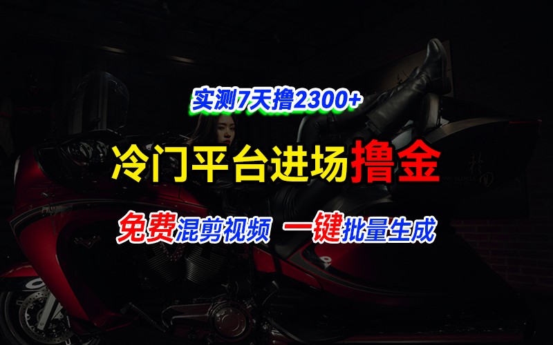 全新冷门平台vivo视频，快速免费进场搞米，通过混剪视频一键批量生成，实测7天撸2300+-墨韵博客