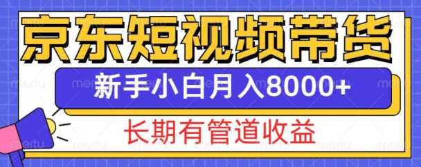 京东短视频带货新玩法，长期管道收益，新手也能月入8000+-墨韵博客