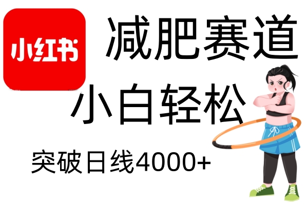 小红书减肥赛道，简单零成本，无需剪辑，不用动脑，小白轻松日利润4000+-墨韵博客