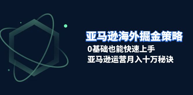 （13644期）亚马逊海外掘金策略，0基础也能快速上手，亚马逊运营月入十万秘诀-墨韵博客