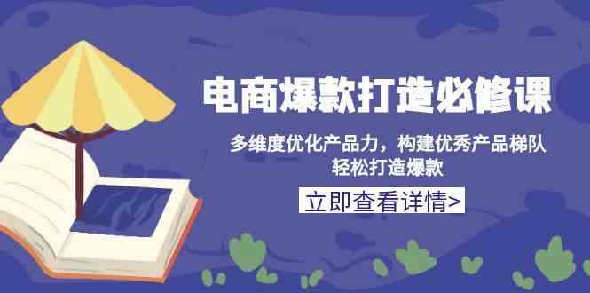 电商爆款打造必修课：多维度优化产品力，构建优秀产品梯队，轻松打造爆款-墨韵博客