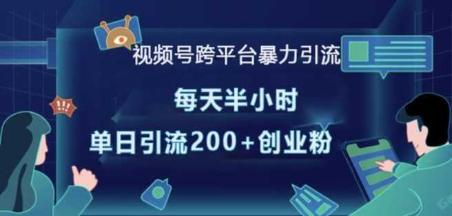 视频号跨平台暴力引流，每天半小时，单日引流200+精准创业粉-墨韵博客