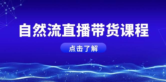 （13809期）自然流直播带货课程，结合微付费起号，打造运营主播，提升个人能力-墨韵博客