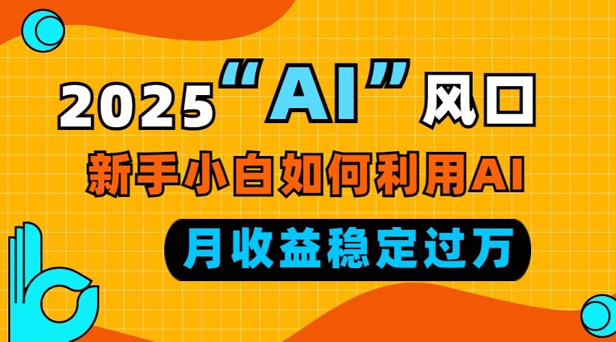 （13821期）2025“ AI ”风口，新手小白如何利用ai，每月收益稳定过万-墨韵博客