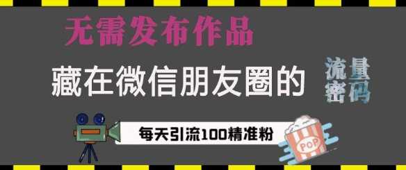 藏在微信朋友圈的流量密码，无需发布作品，单日引流100+精准创业粉【揭秘】-墨韵博客