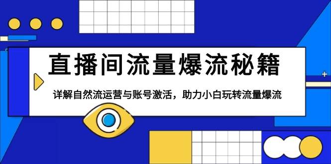 直播间流量爆流秘籍，详解自然流运营与账号激活，助力小白玩转流量爆流-墨韵博客
