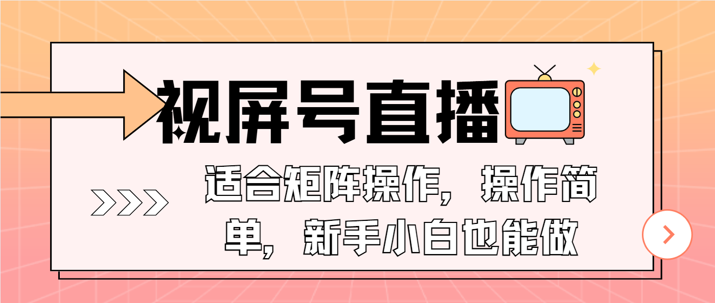 （13887期）视屏号直播，适合矩阵操作，操作简单， 一部手机就能做，小白也能做，…-墨韵博客